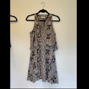 Grey snakeskin silk Parker dress